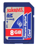 Takems 8GB Micro SDHC Card (MS8192TFL-HC6R)